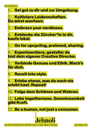 Jelmoli's Campaign ‘Consume. Consciously and with love.’