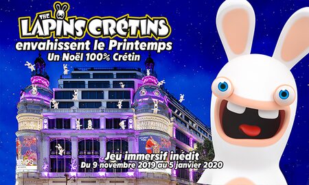 Raving Rabbids invade Printemps-Haussmann for Christmas